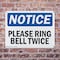 Signmission Please Ring Bell Twice, 18 in W x Rectangle, Plastic OS-2PACK-NS-P-1218-L-17576 - alternate 8